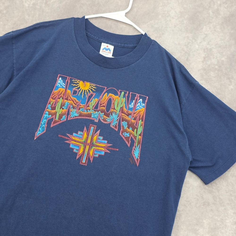 Vintage Miller Arizona Dream Catcher Nathan T-Shirt Navy Single Stitch XL USA